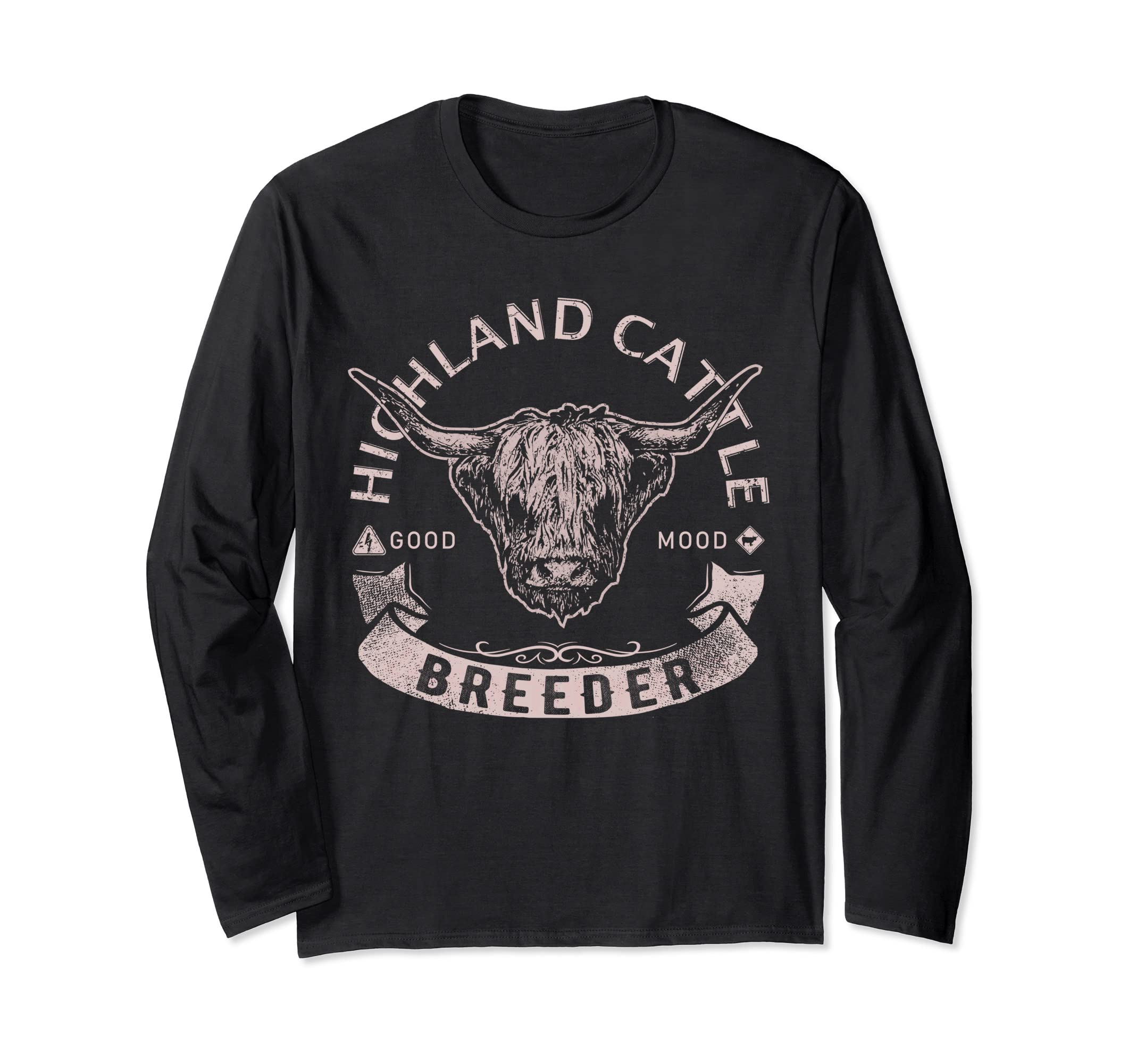 Vintage Highland Cattle Breeder & Scottich Cow Farmers Stuff Long Sleeve T-Shirt
