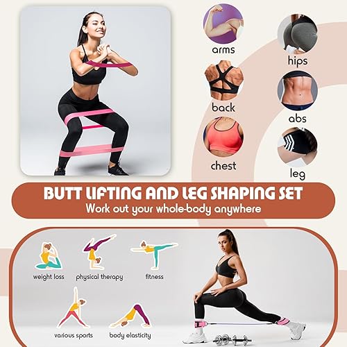 Miniatura 2 de Bandas de resistencia de tobillo con puños, equipo de entrenamiento de gimnasio en casa, equipo de ejercicio de levantamiento de glúteos para