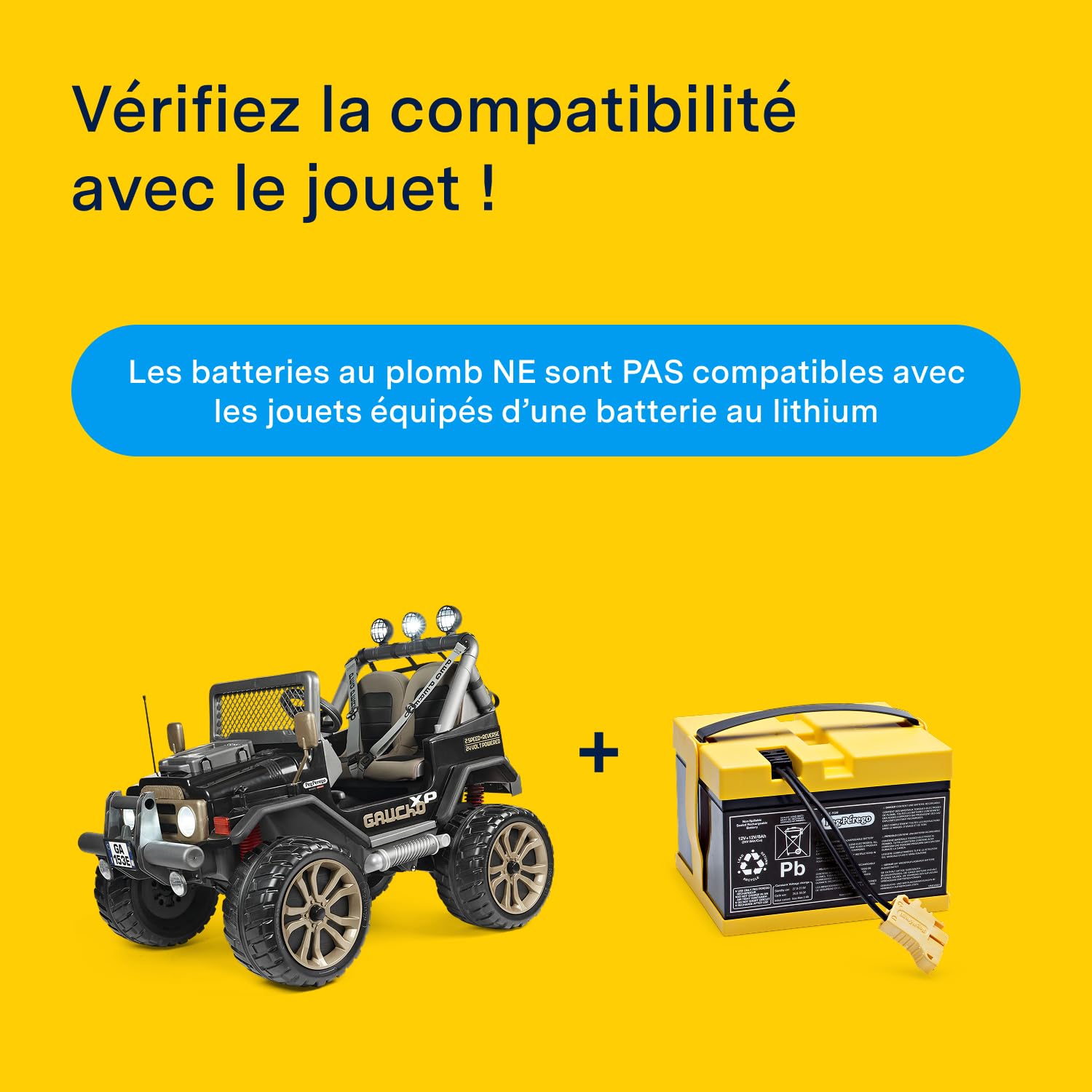 PEG Perego Batterie 24V 8Ah Rechargeable Pièce de Rechange Originale pour Véhicules Électriques
