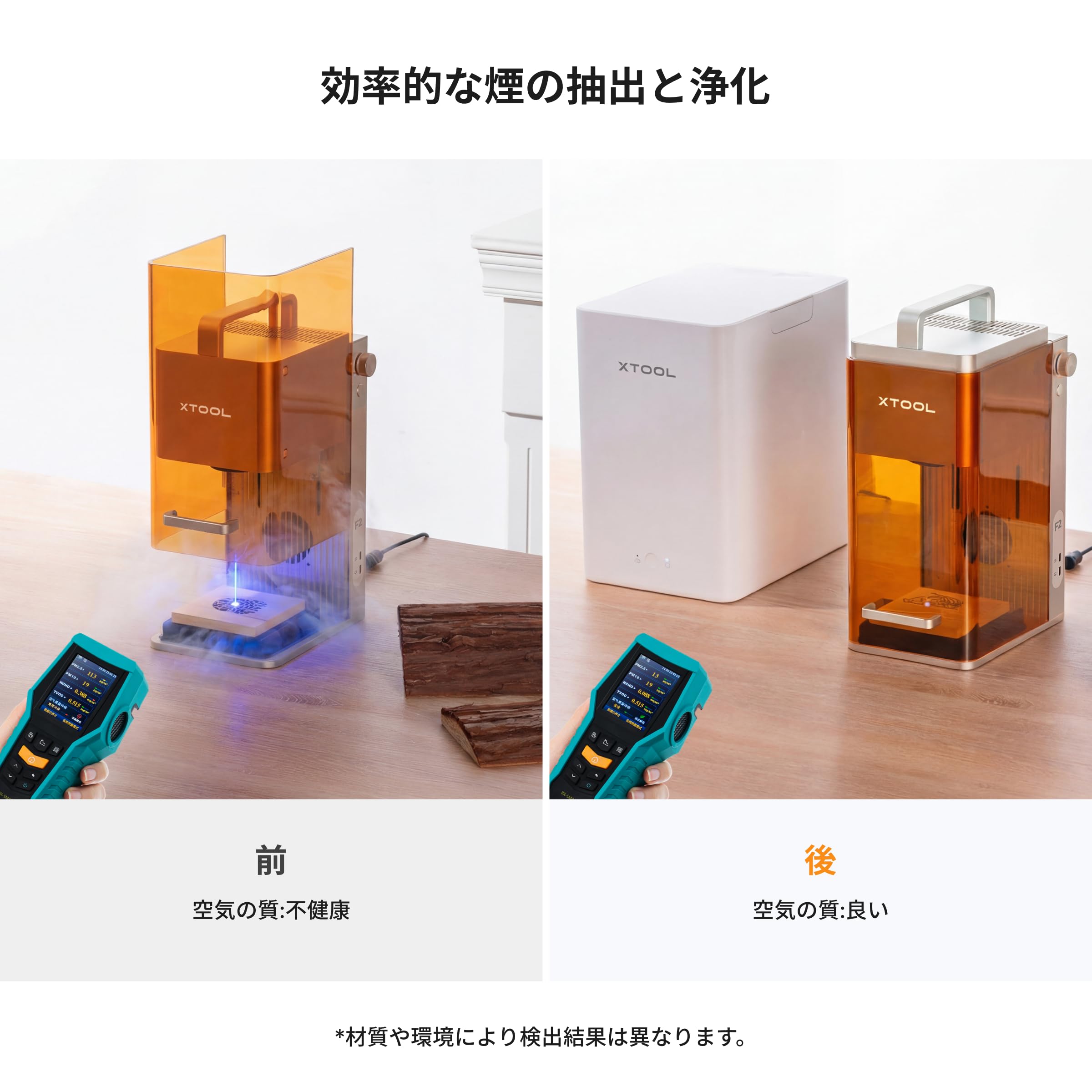 Amazon.co.jp: xTool M2 F1 F1 Lite F2 レーザー彫刻機専用 煙清浄機