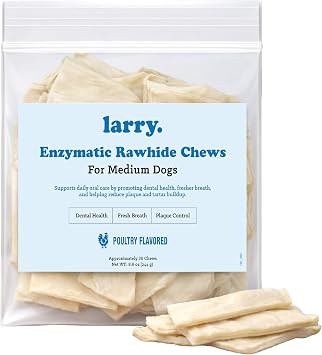 Larry Enzymatic Dental Chews Medium Dogs Chicken 30 Count