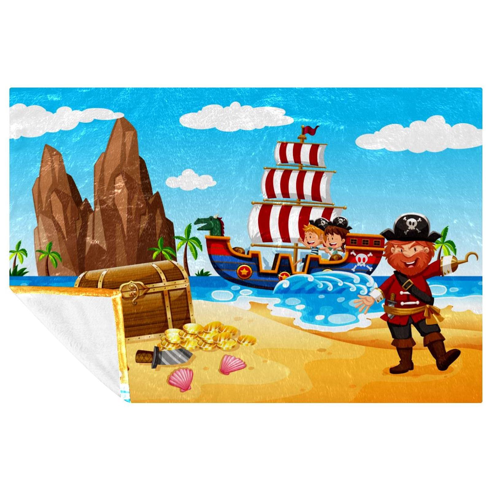 Couverture chaude lit enfant pirate pour stopper le froid en camping