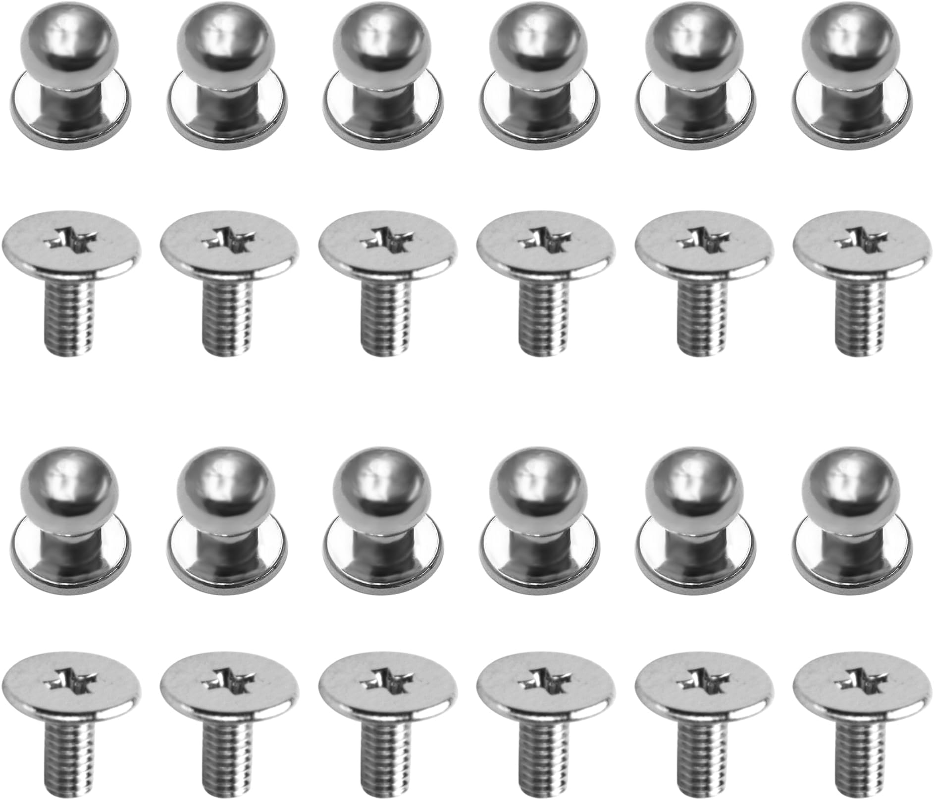 12 Sets Mini Knobs 0.35 x 0.34 inch Mini Drawer Knobs Round Alloy Knob Handles with Screws for Dresser Closet Cabinet Jewelry Box Wooden Cases Silver