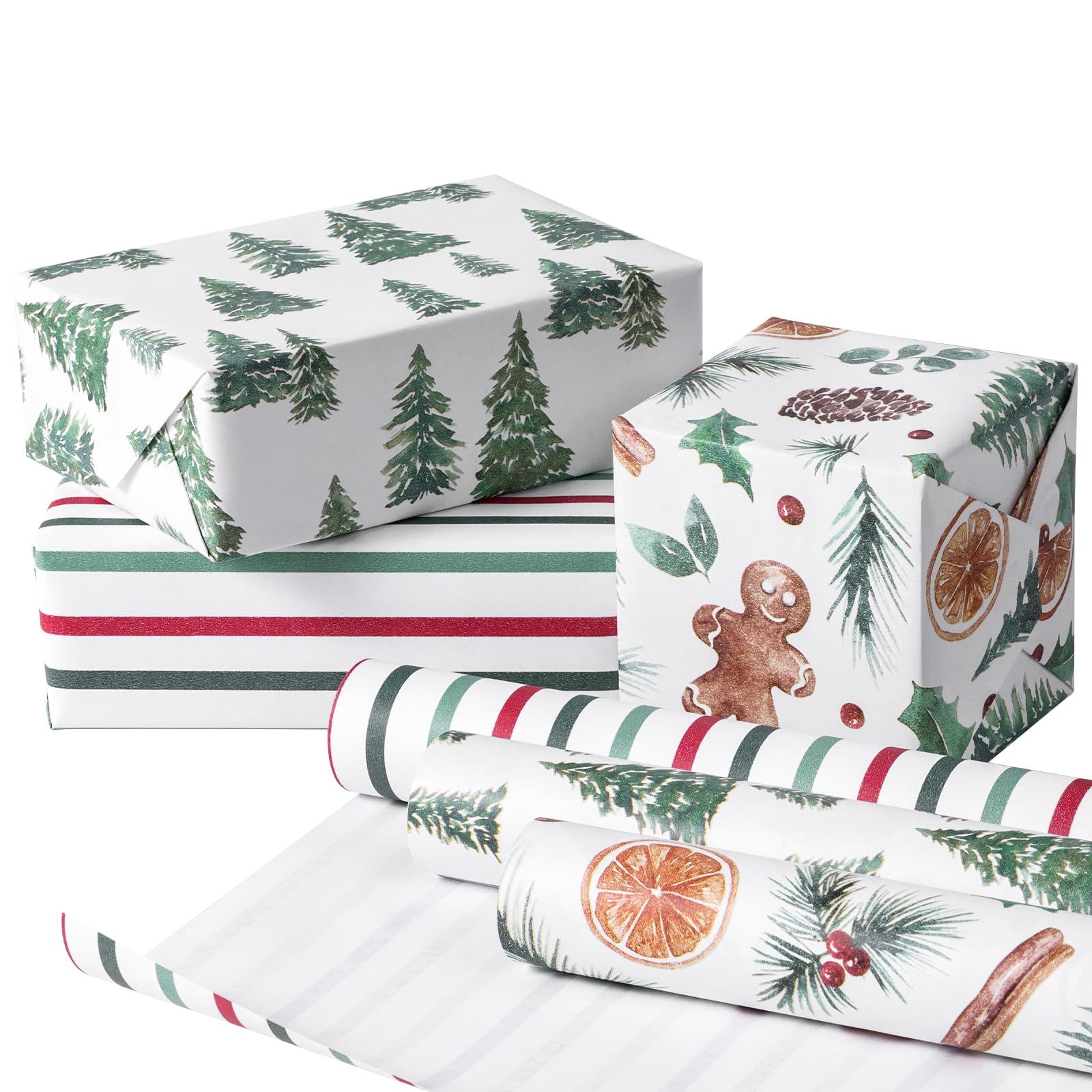 Aazon.co: RUSPEPA Christas Reversible Wrapping Paper Roll For Girls - View #11