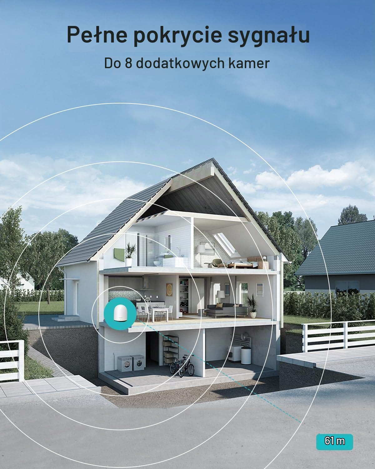 WUUK Solarna kamera bezpieczeństwa zewnętrzna, bezprzewodowa, baza główna + 2 kamery, Forever Power, lokalna pamięć masowa 32 GB, brak opłat miesięcznych, noktowizor, wykrywanie ruchu, WiFi 2,4/5 GHz