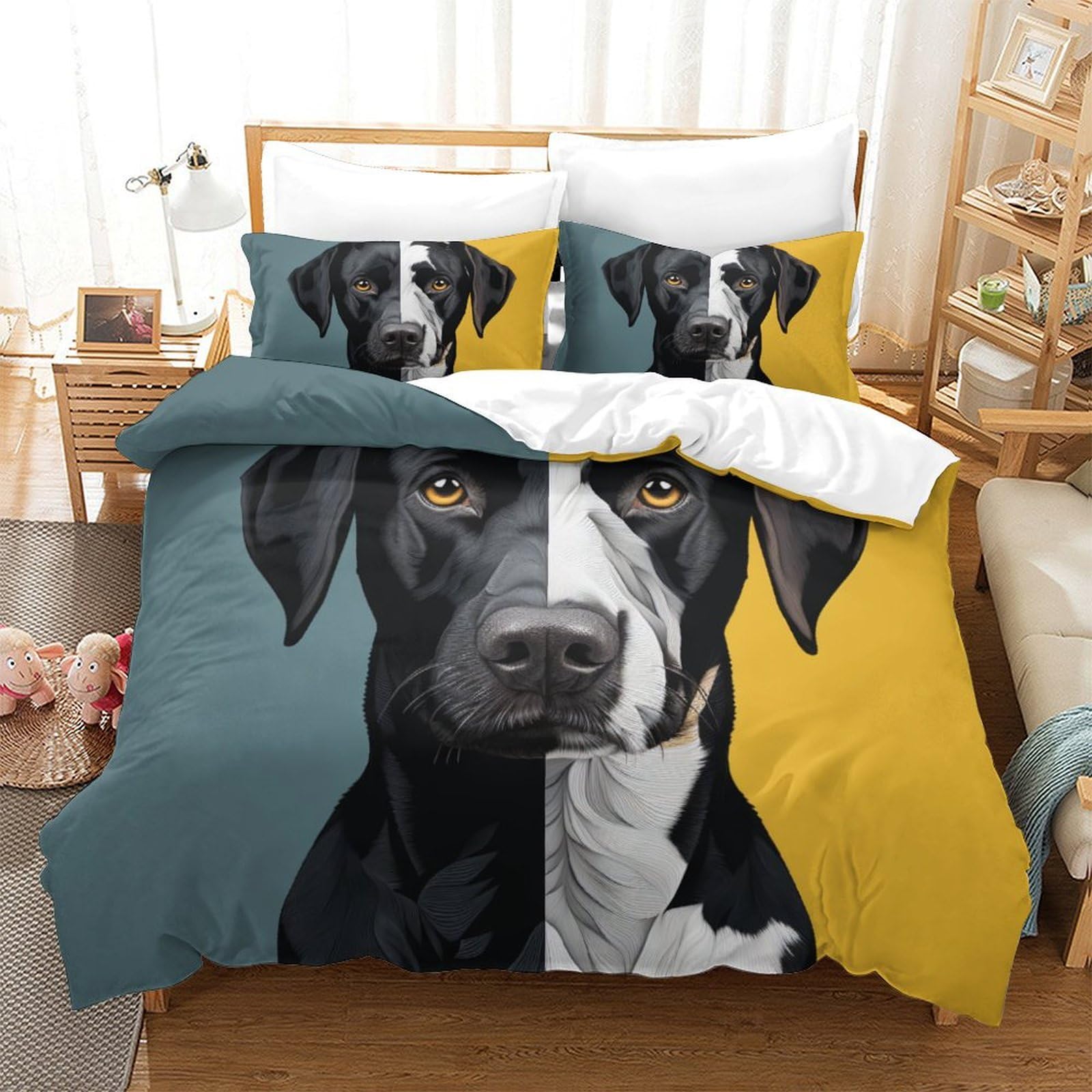 Housse de couette chien Labrador pour une chambre d'enfant accueillante