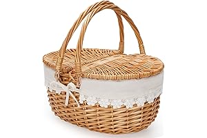 Zormy 12&quot; Light Small Picnic Basket for Picnics or Gift-Giving