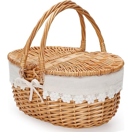 Zormy 12&quot; Light Small Picnic Basket for Picnics or Gift-Giving
