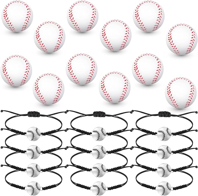 FEBSNOW Baseball Gifts Party Favors Supplies, 24 Pcs Foam
