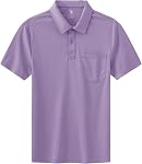 BASUDAM Polo Chemises avec Pocket Outdoor Quick Dry Short Sleeve Active Performance pour homme