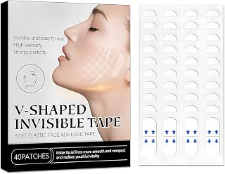 Face Tape Lifting Invisible,40 Strips Facial Tape Face Lift for Double Chin Jowls Eyes Sagging Skin Women
