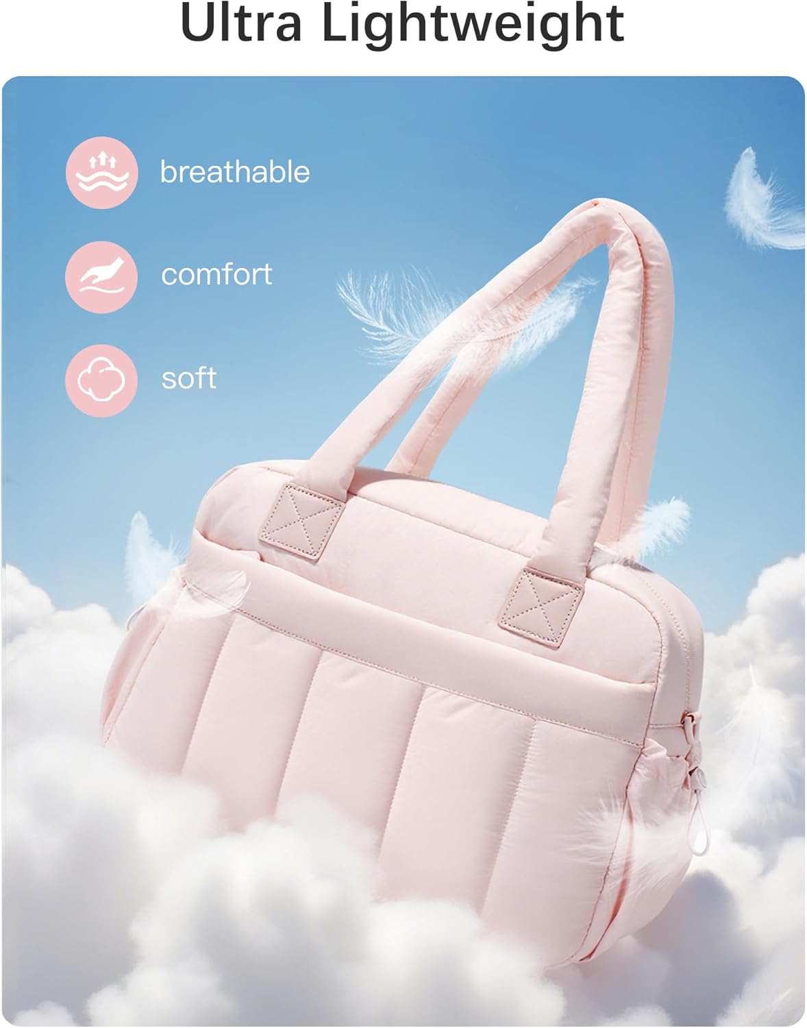 oscaurt Gym Bag for Women Lightweight Duffle Bag for Travel with Toiletry Pouch Water Resistant Carry On Weekender Overnight Duffel - Image 5