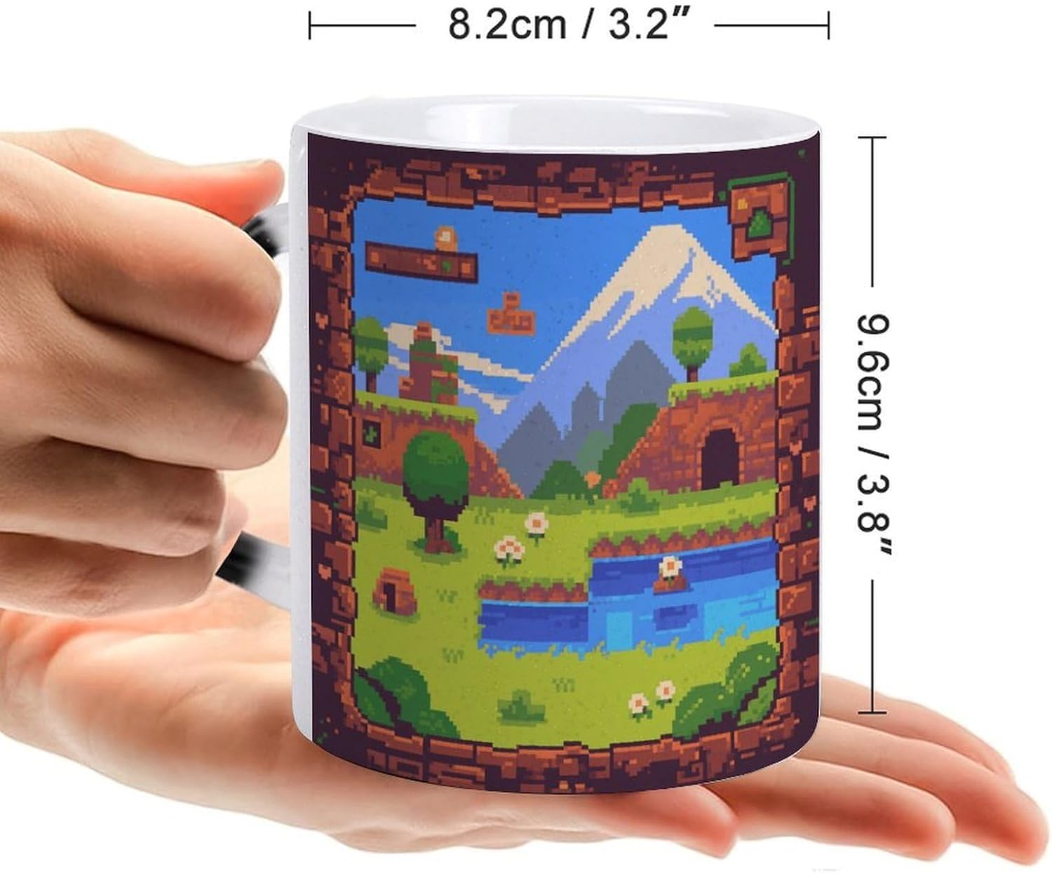 Color Changing Mug, Novelty Coffee Magic Cup, Pixel Retro Game image 2