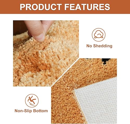 Miniatura 6 de Alfombra de baño bohemia de 24 x 60 pulgadas, antideslizante, para interiores con parte trasera de goma, alfombras largas para pasillo, alfombra de