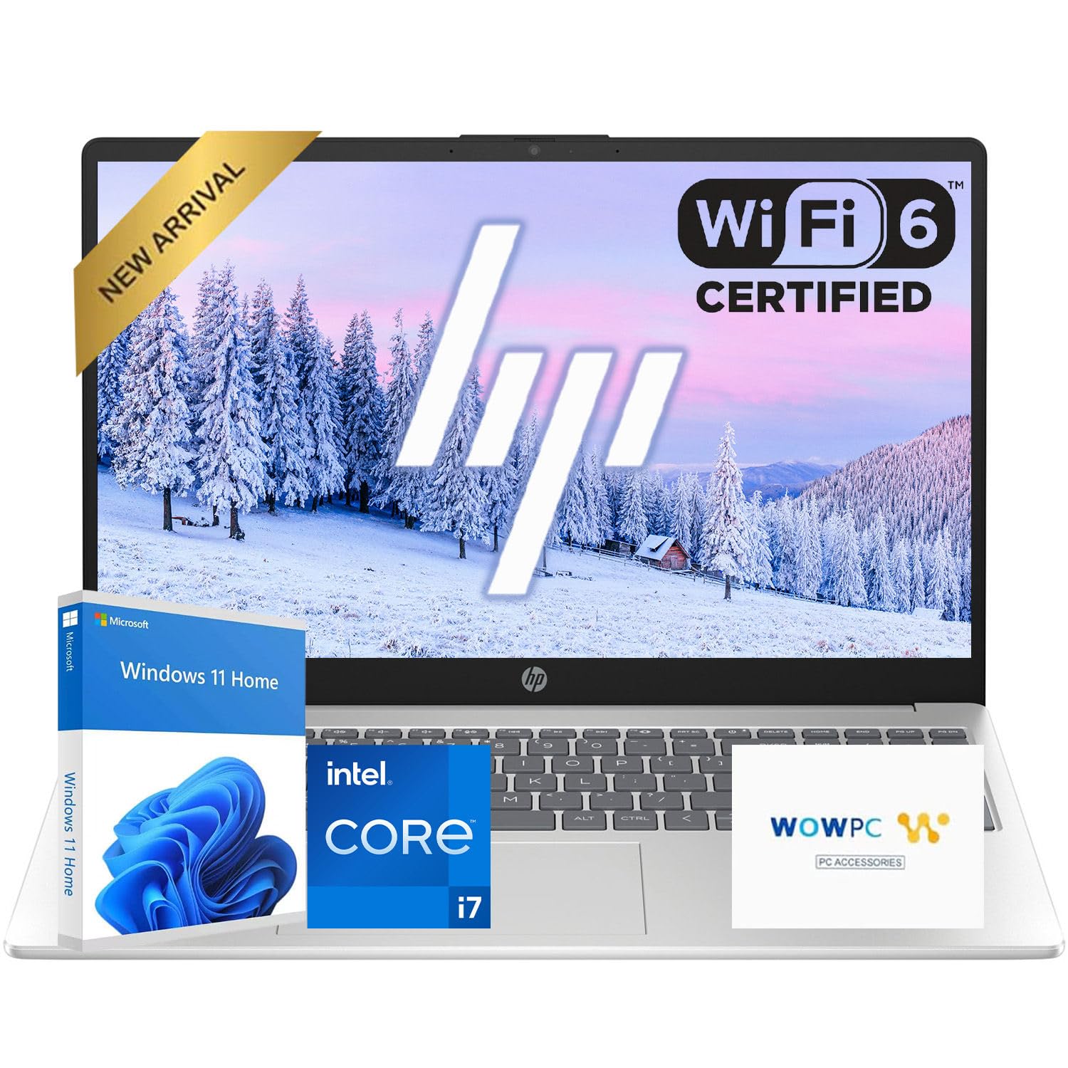 Pavilion 15.6" FHD Laptop Computer | Intel i7-1255U Processor | 16GB RAM | 512GB SSD | Fast Wi-Fi 6 & Bluetooth | Windows 11 | Long Battery Life | WOWPC USB | School, Business & Productivity