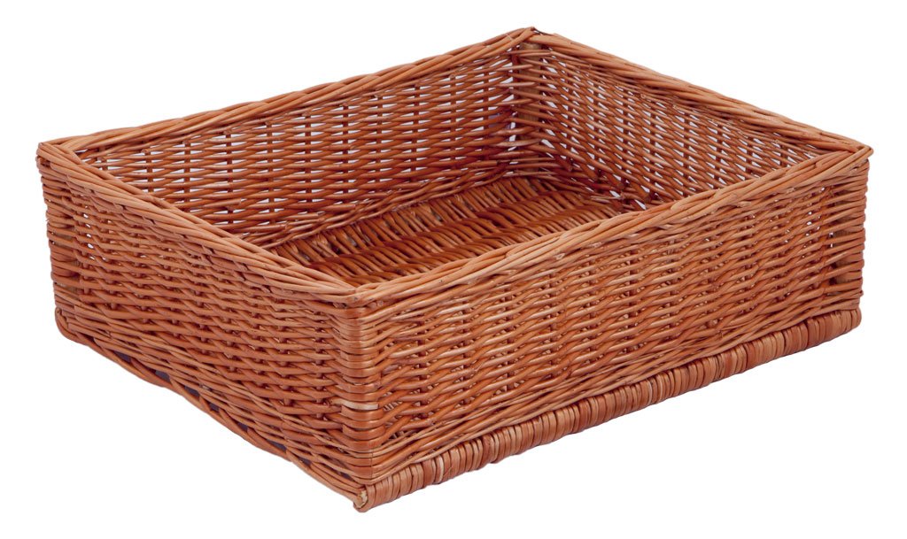 Auslagekorb Vollweide, braun, rechteckig, T 40 x B 50 x H 15cm