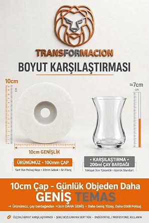Transformacion 3 LÜ Sert 100mm Yün Polisaj Flap Keçe Matkap Spiral Uyumlu Metal Cam Mermer Parlatma Çarkı 22mm Avuç İçi Taşlama Diski 723694