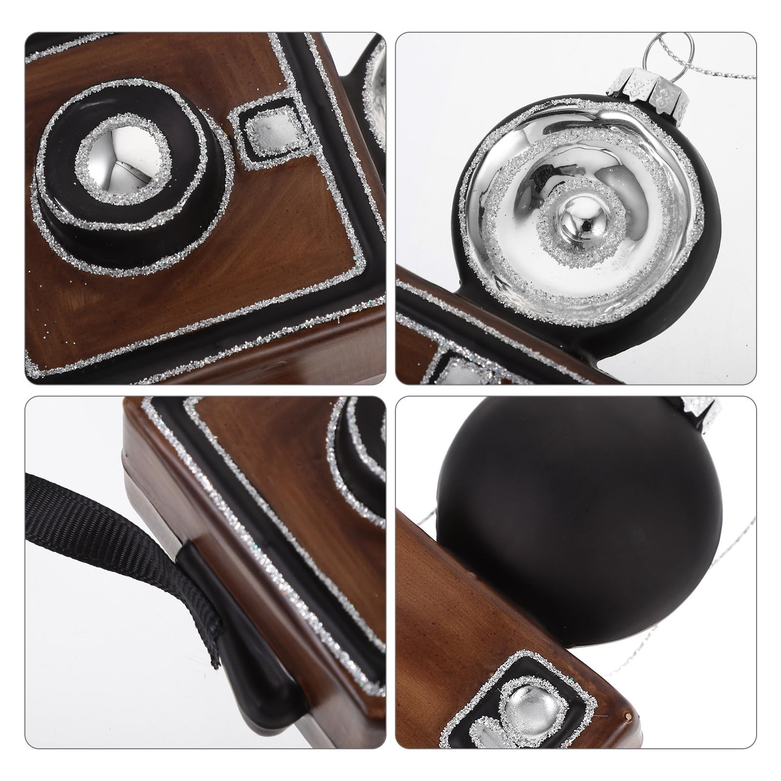 TOYANDONA 3 Stück Retro Kamera Anhänger aus PVC für Weihnachtsbaum und | Vintage Stil, Detailreiche Gestaltung, Einzigartiges Design, für Fotografie Liebhaber, Festliche Deko