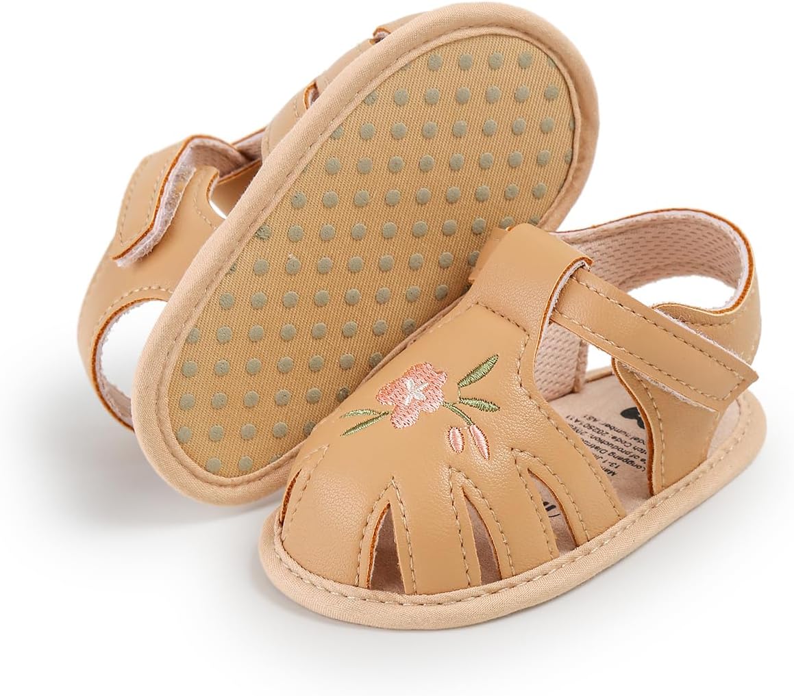 Infant Baby Girls Boys Summer Sandals Premium Unisex Non Slip Rubber Soft Sole Breathable Toddler First Walker Outdoor Beach Shoes