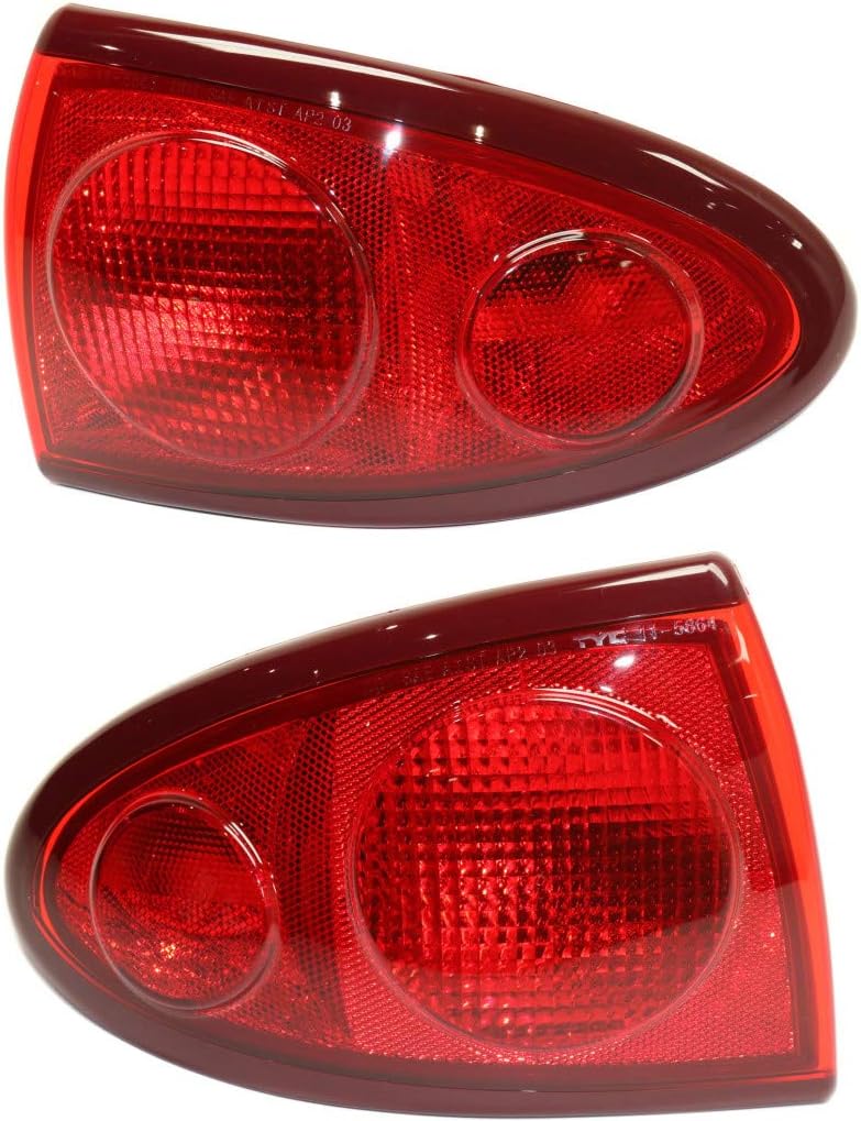 CarLights360 For Chevy Cavalier Tail Light Assembly Unit 2003-2005 Driver and Passenger Side Pair GM2800160, GM2801160 | 15142168, 15142167