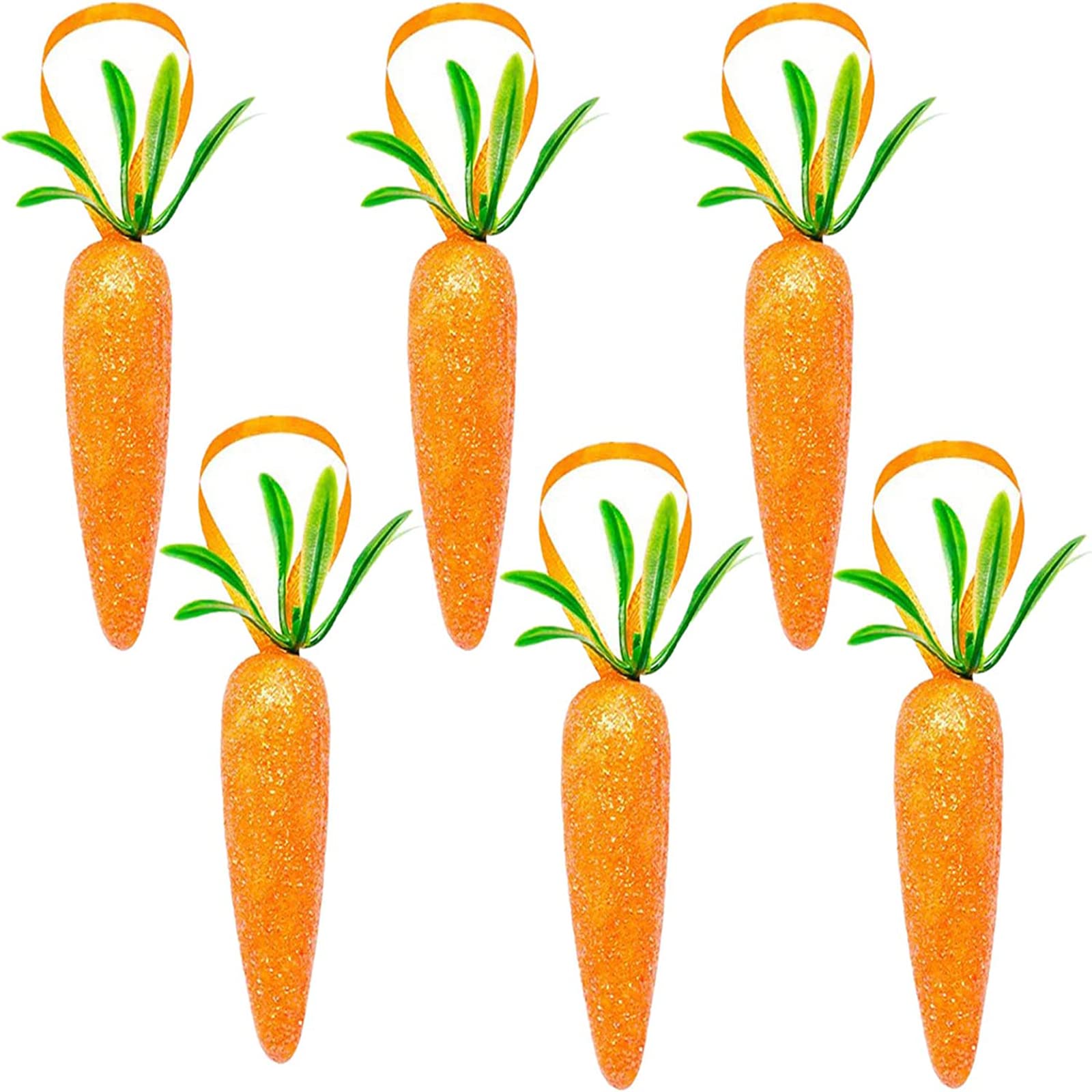 Soochat Easter Foam Glitter Powder Carrots Artificial Carrots Home Kitchen Festival Decoration