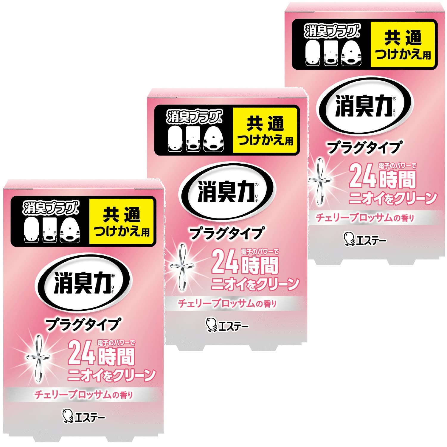 消臭力 [まとめ買い] プラグタイプ 部屋用 トイレ用 チェリーブロッサム つけかえ 20mL×3個 部屋 玄関 リビング トイレ 消臭剤 消臭 芳香剤