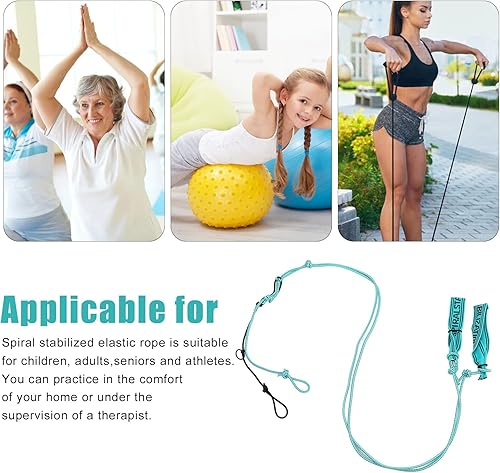Miniatura 4 de Correa elástica intermedia, correa elástica de 0.2 pulgadas, intermedia muscular, espiral, estabilización, entrenamiento, estiramientos deportivos,