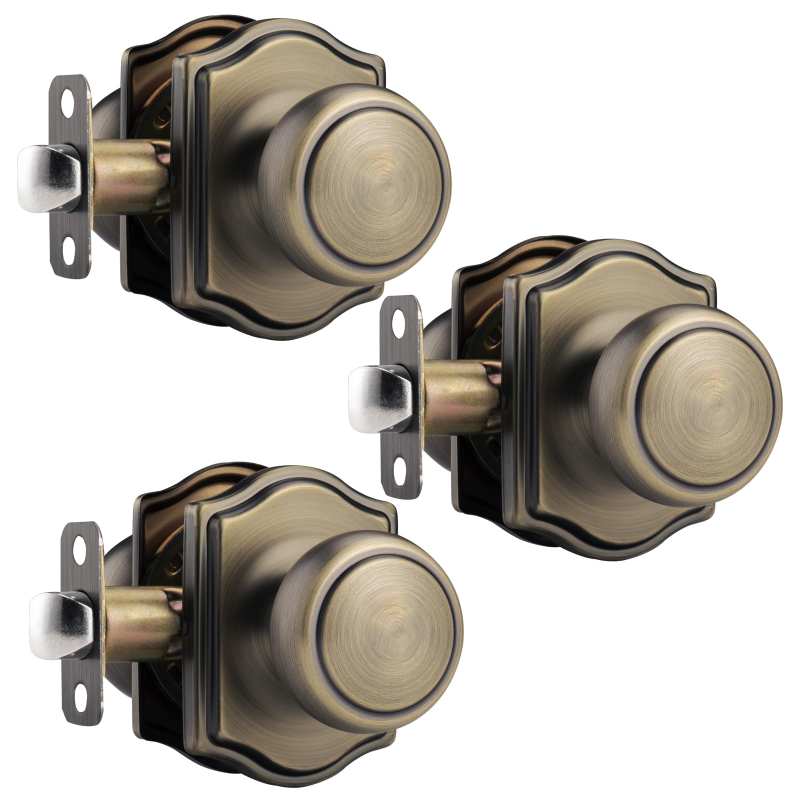 Gold Camelot Door Knobs - 6 Pack -30 Gold Camelot Door Knobs - 6 Pack -30