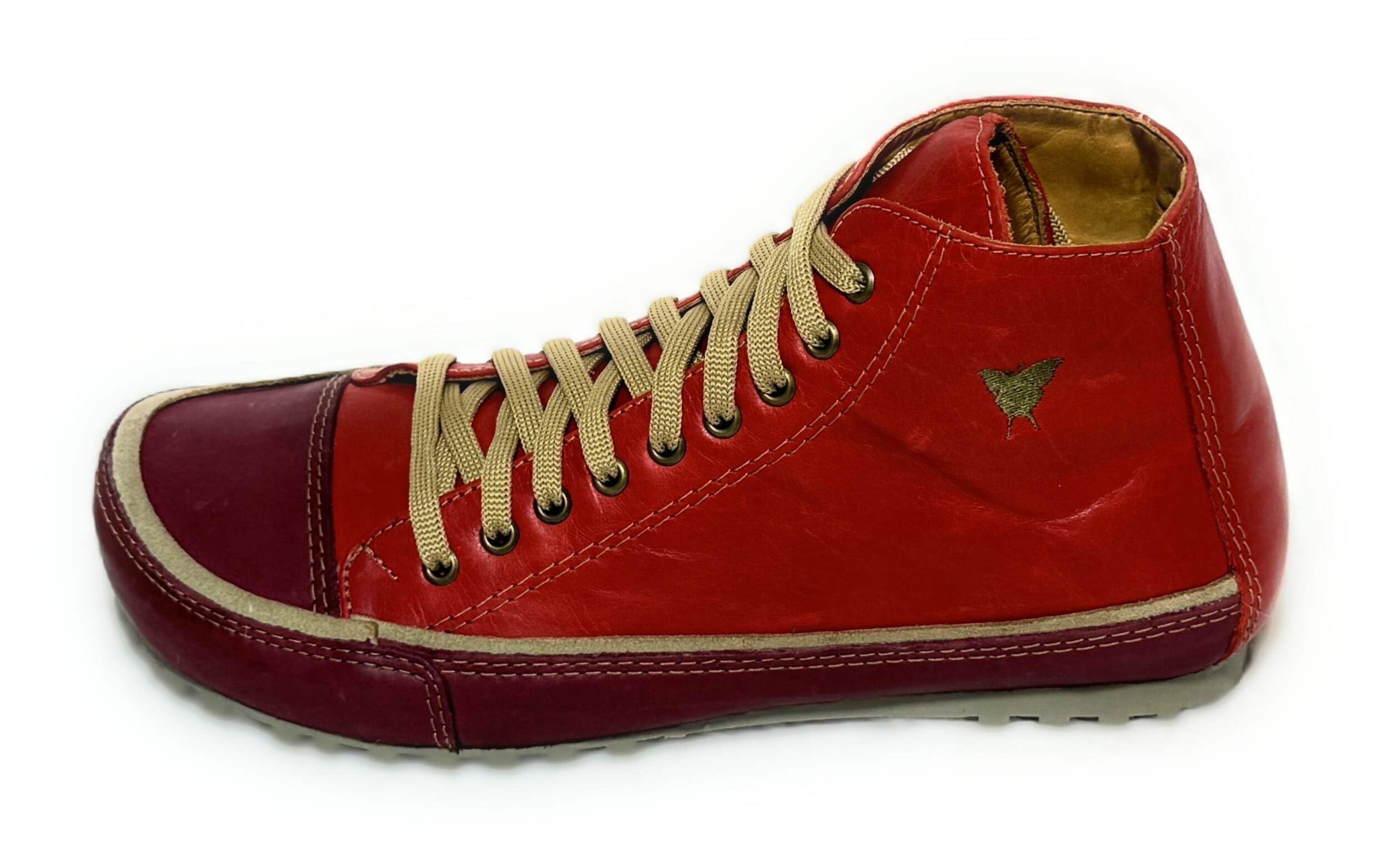 Rolling Red Boots Barefoot-Inspired Handmade Leather Boots for Men Women