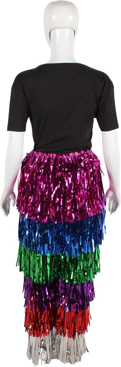 HPO Women’s Wide Colorful Leg Pants Costume for Halloween | Shiny Outfit for Cosplay, Parties & Events