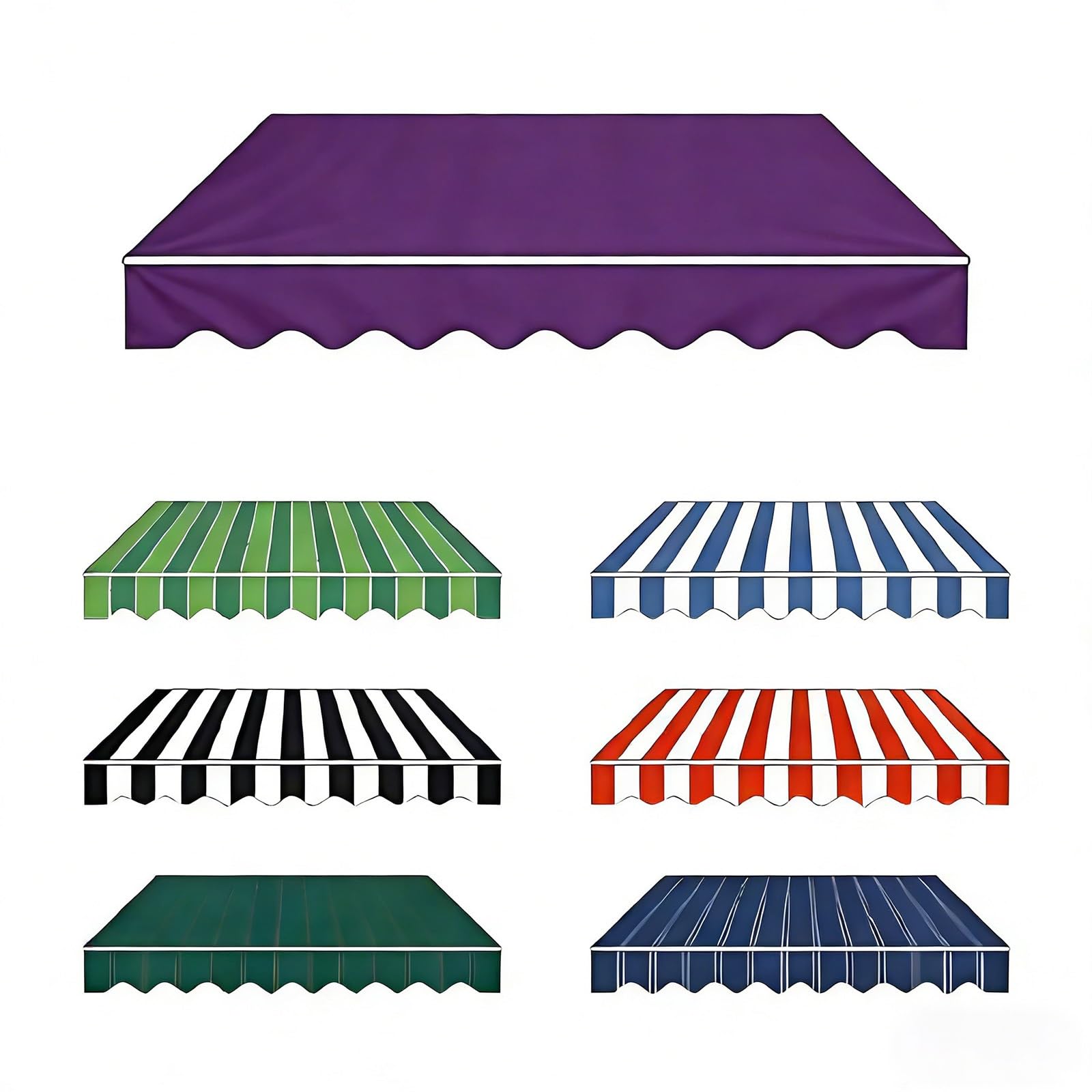 Pbwerigl Lila Awning Retractable Canopy, Patio Awning Replacement Fabric Resistant Water Repellent(,13X10ft/400X300cm)