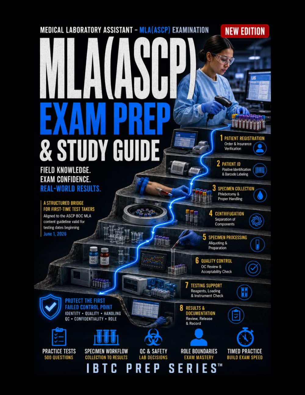 Medical Laboratory Assistant MLA(ASCP) Exam Prep: Foundations for First-Time Test Takers: Five Full-Length Practice Tests, 650 Questions, Detailed ... Retakes, Mastery Dashboards, and Final Review