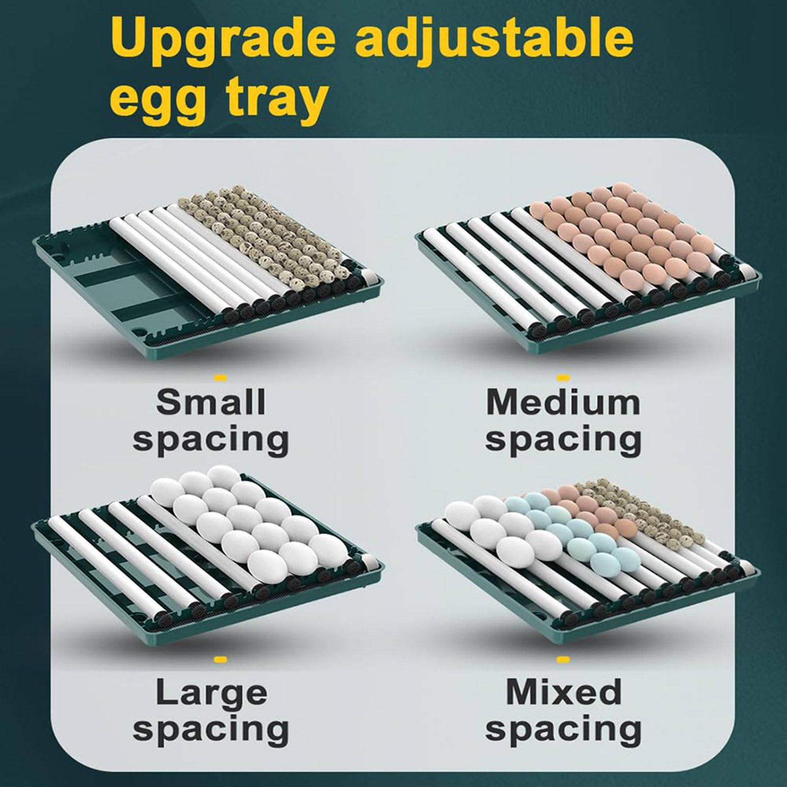 Criadora Automática Digital Para Pollos, Incubadora De Huevos Profesional, Espaciado Ajustable + Giro Automático De Huevos + Control De Temperatura + Reposición De Agua,24eggs