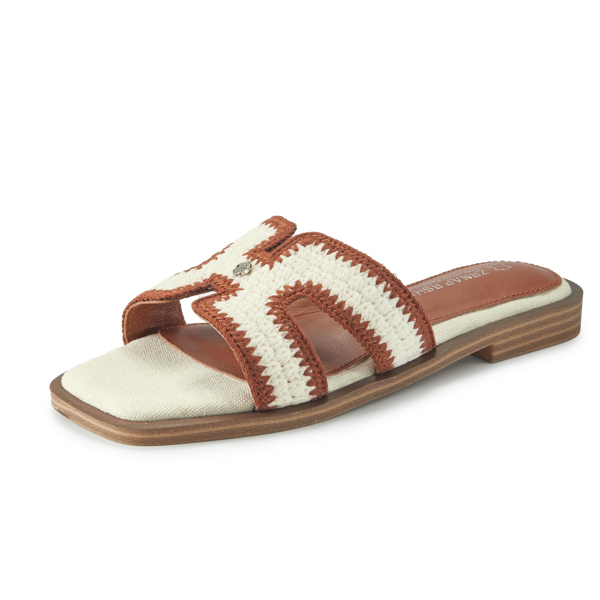 ZRNAP RSHE Womens Crochet Flat Sandals