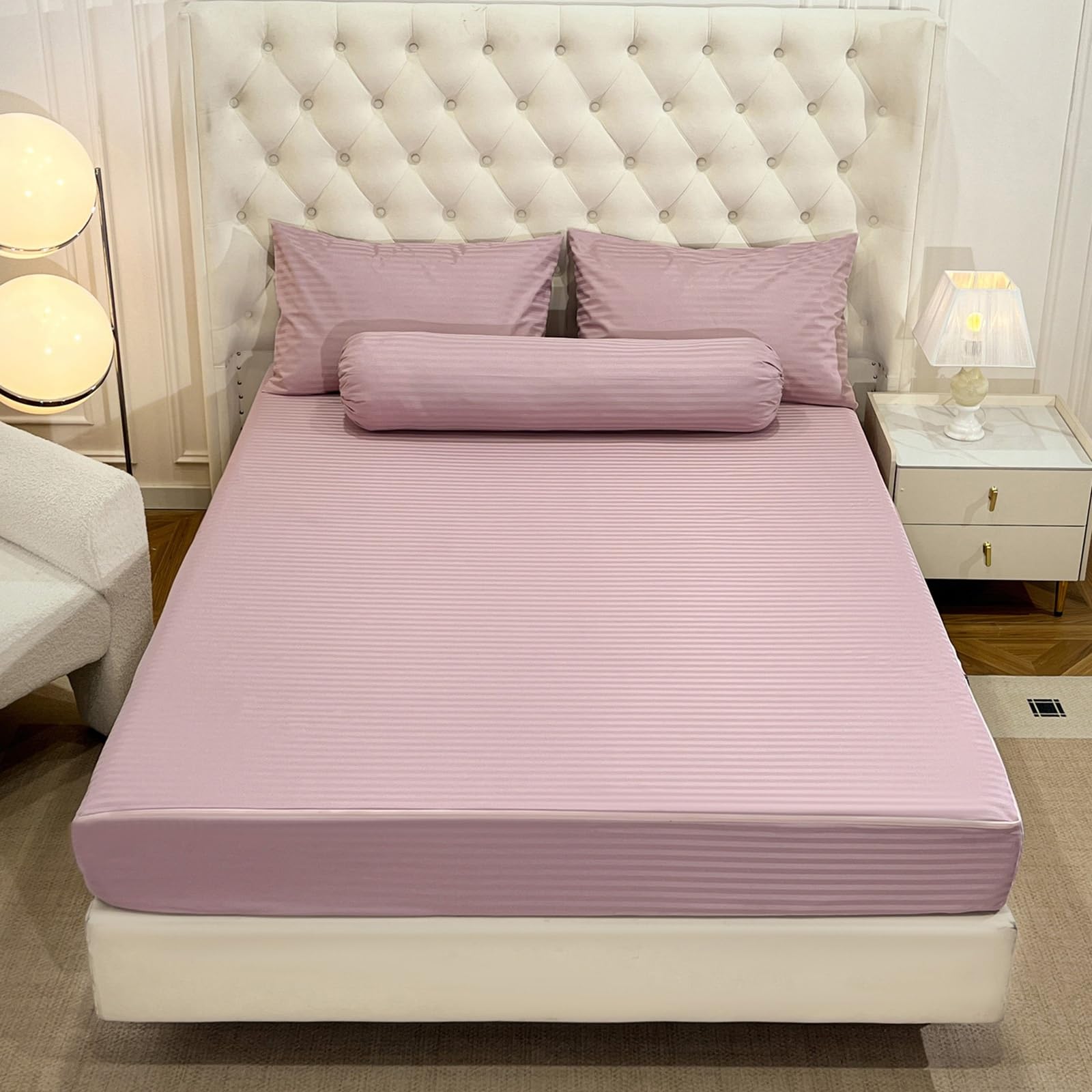 Protector de Colchón con Cremallera 4 Lados, Incluye 2 Fundas de Almohada