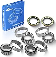 Maxfavor 6PCS Front Wheel Bearings Seals Kit for 1997-2003 Ford F150 F250 Expedition, 1998-2002 Lincoln Navigator - WTA12 WTA18 WS4148