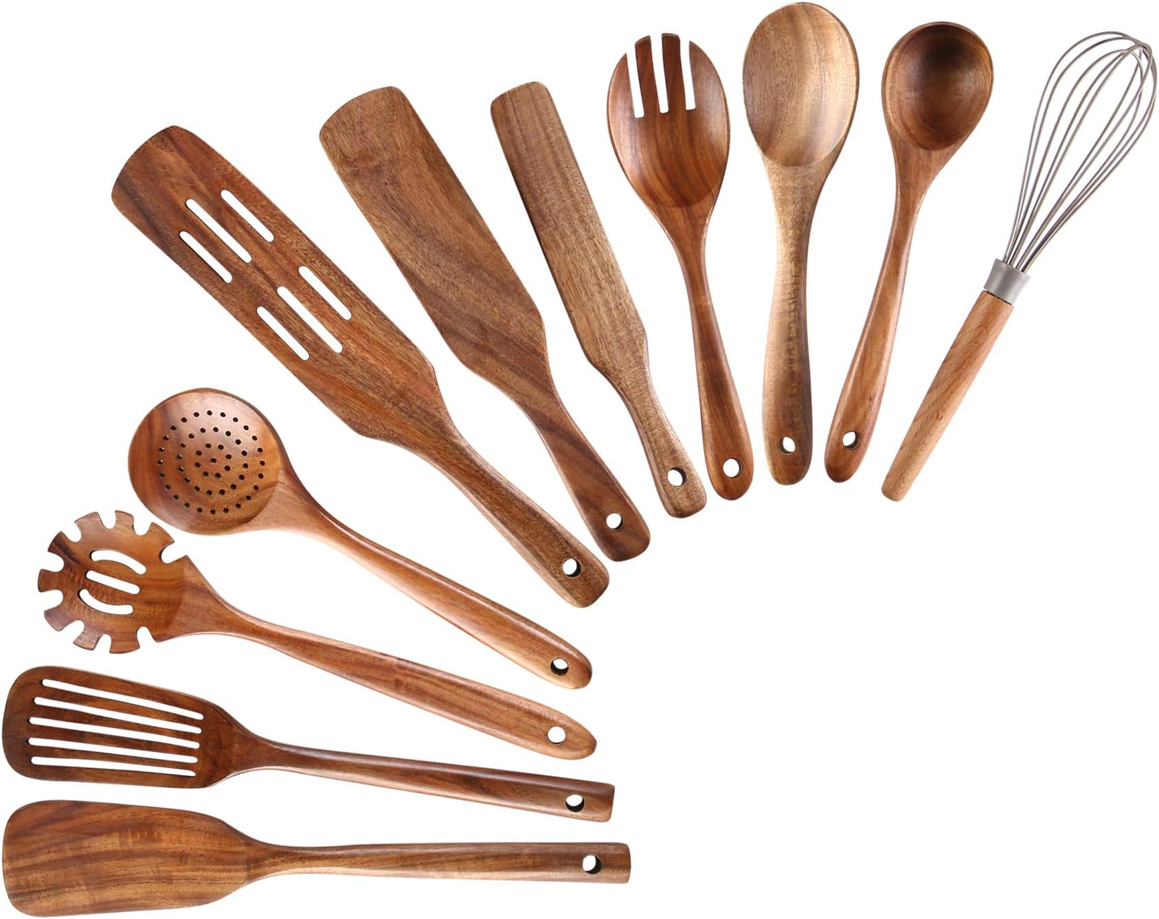 Wooden NonStick Kitchen Pan Toolset 7 Pieces Set,100