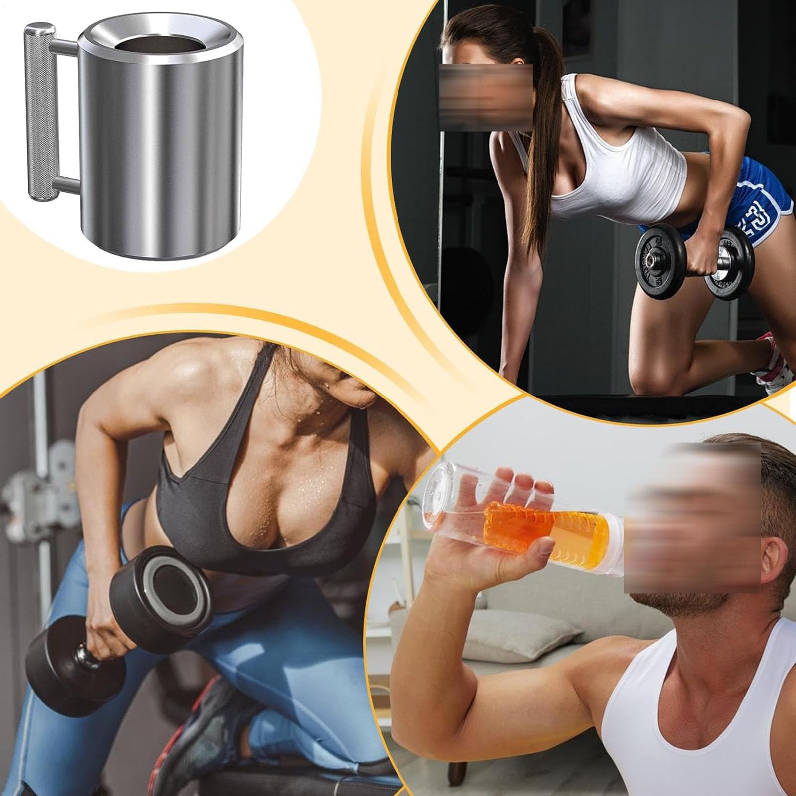 Taza De Café Pesada, Taza Pesada, Tazas Con Mancuernas De Acero Inoxidable 304 Plateadas, Botella Pesada Antideslizante, Entrenamiento Físico Con Cerveza, Tazas Con Mancuernas, Taza De Agua Deportiva