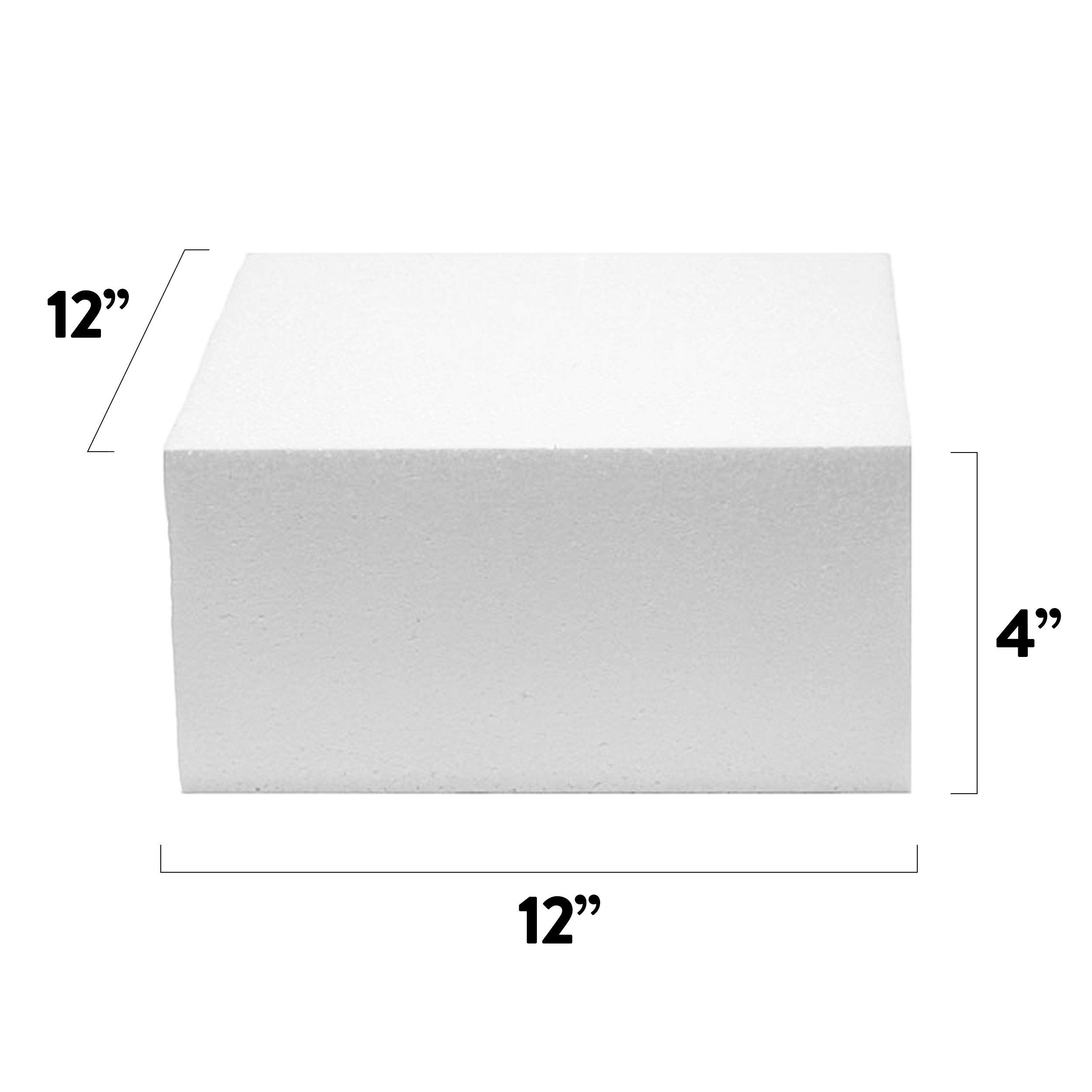 Faux Gâteau En Mousse Carré Global Sugar Art – 30,5 Cm – Pour Décoration Et Entraînement