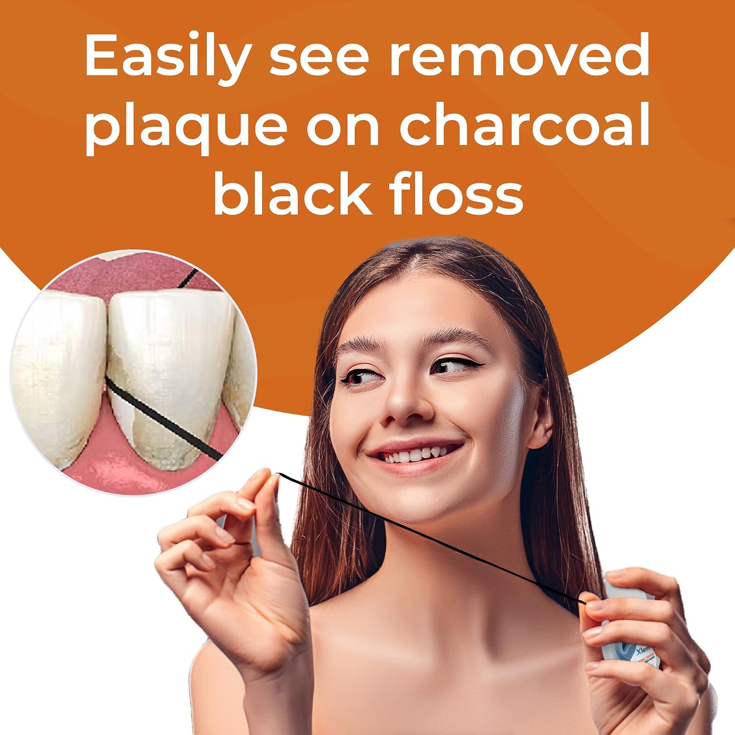 XLENT Expandable Charcoal Dental Floss Refills, Cinnamon, 442ft Total image 2