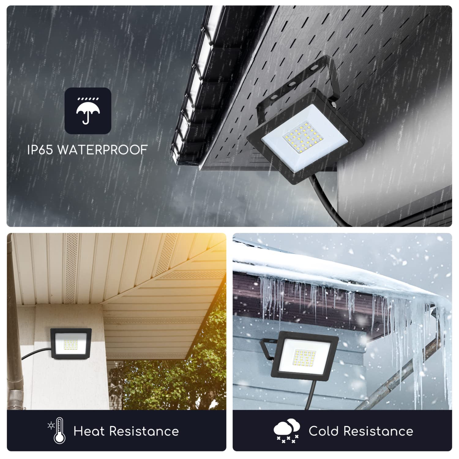 Faretti LED Esterno Aigostar 20W - 2 Pezzi, 2200 Lumen, IP65 Impermeabile, Bianco Naturale 4000K Per Giardino, Garage, Cortile - Foto 10