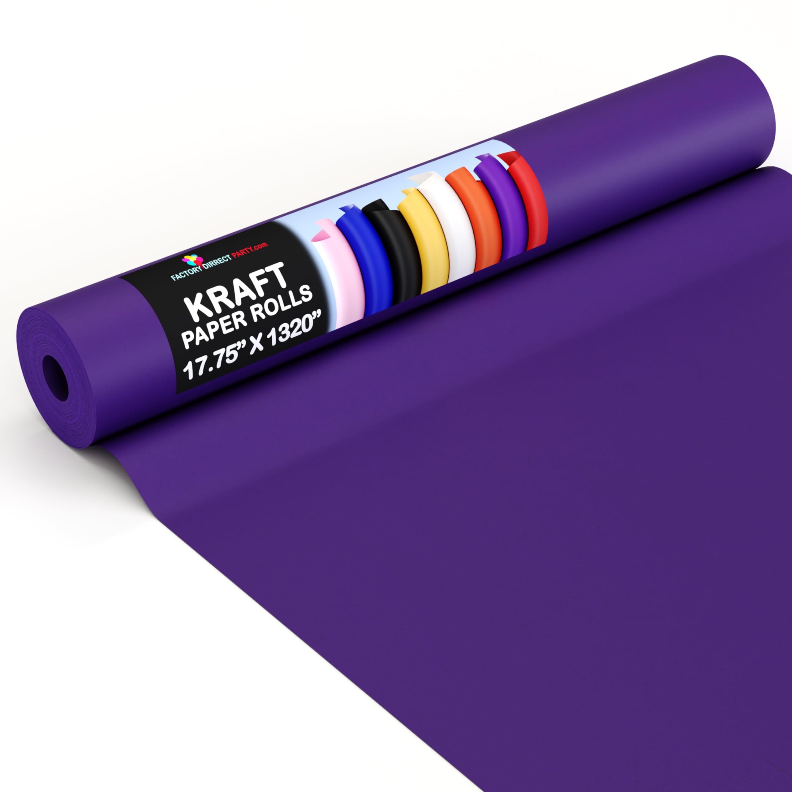 Crown Display Rouleau de papier kraft violet – 45,1 x 3,352,8 cm (33,5 m), parfait pour l'expédition et l'emballage, les fournitures d'artisanat