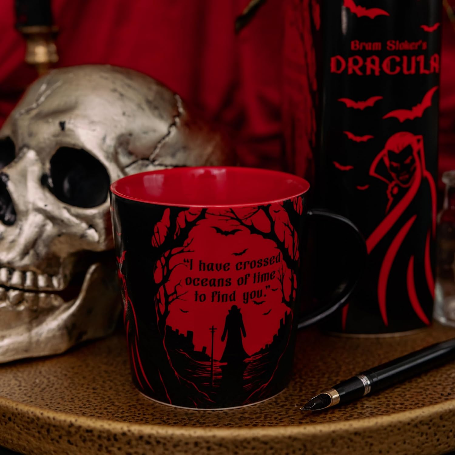 Steel Mill & Co. 14 oz Ceramic Classic Book Mug, Dracula