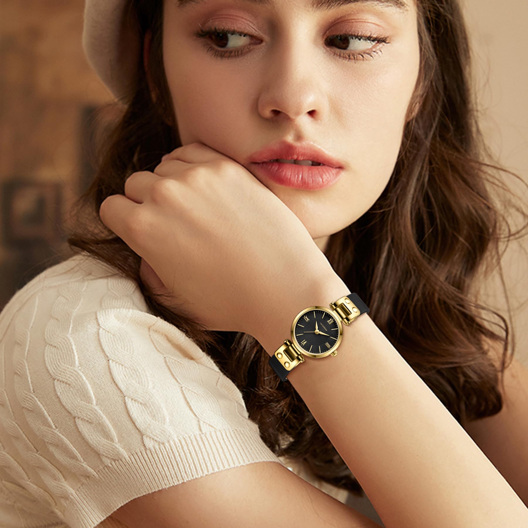 BEN NEVIS Relojes para mujer, elegante, clásico, pequeño, de cuero, dorado, fácil de leer, relojes de pulsera para mujer