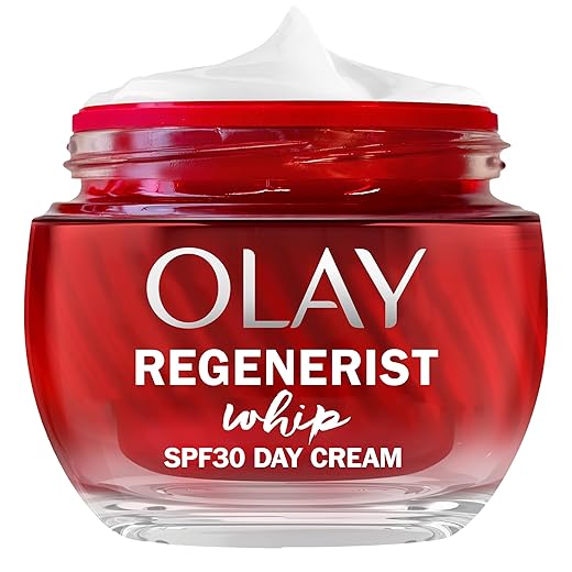 Olay Regenerist Whip Light as Air Anti-Ageing Moisturiser for Firmer Skin with SPF30, Hyaluronic Acid, 50 ml