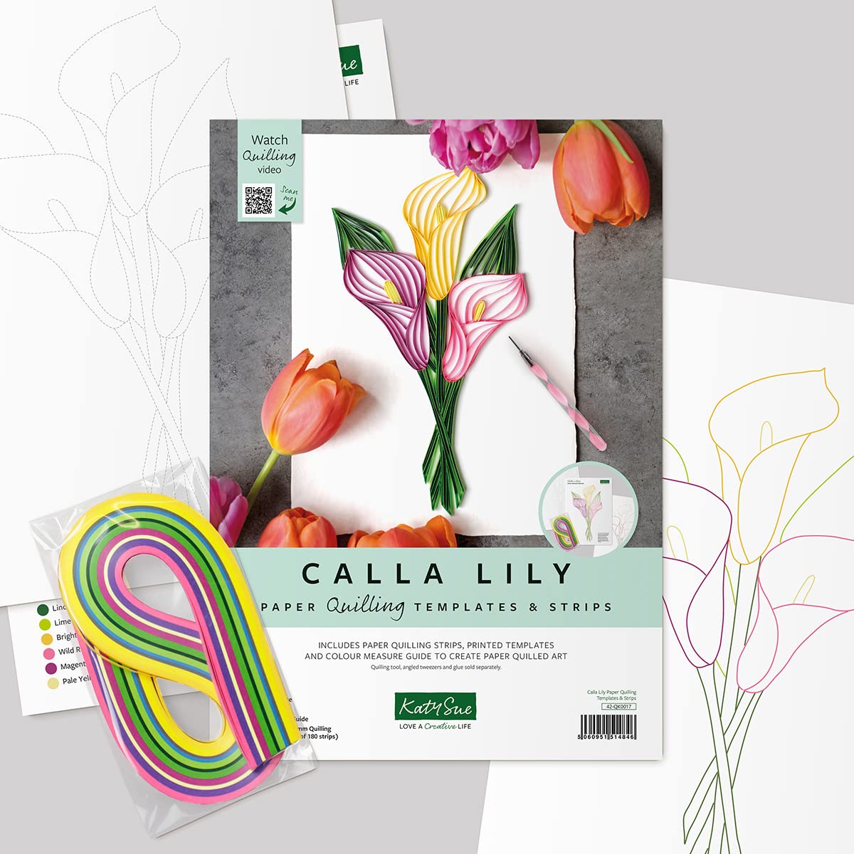 Katy SueCalla Lily' Paper Quilling Template Kit