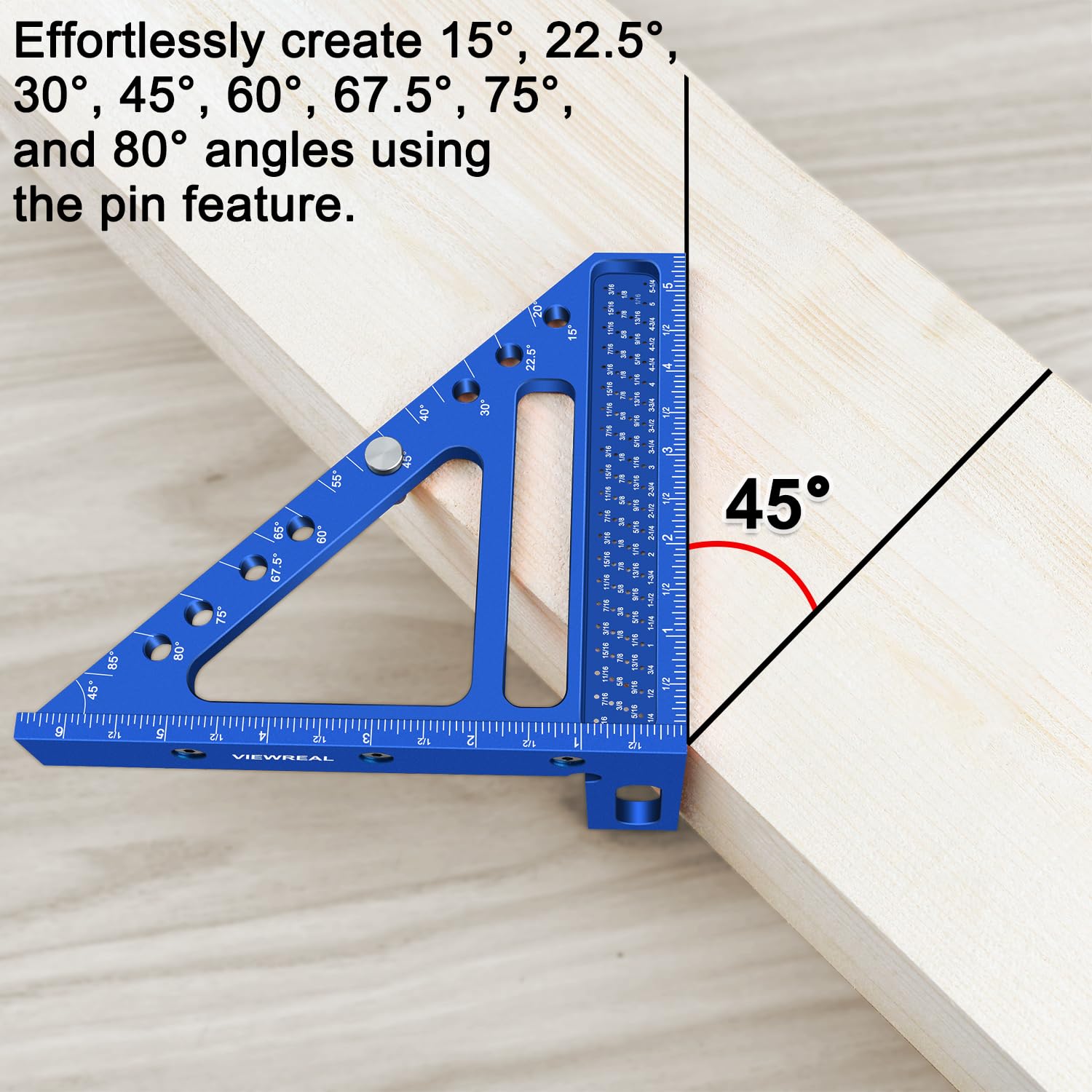 ViewReal Quick-Set 3D Measuring Square - Multi-Angle Carpenter