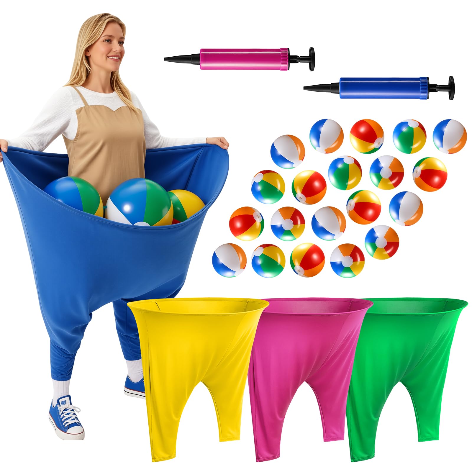 Granny Pants Hof-Spielsets, 4-teiliges Set für Familienpartys, Outdoor-Spiele mit Hüpfbällen für Erwachsene und Kinder, das Familientreffen, ultimative Hinterhof-Party-Spiele