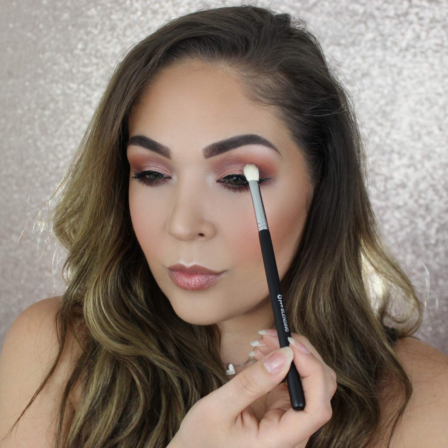 Expert 13pc Makeup Brush Set - Beauty Junkees Professional Make Up Brushes for Full Face Foundation, Contour, Highlighter, Blush, Eyeshadow, Blending, Eyebrows, Labeled, Black