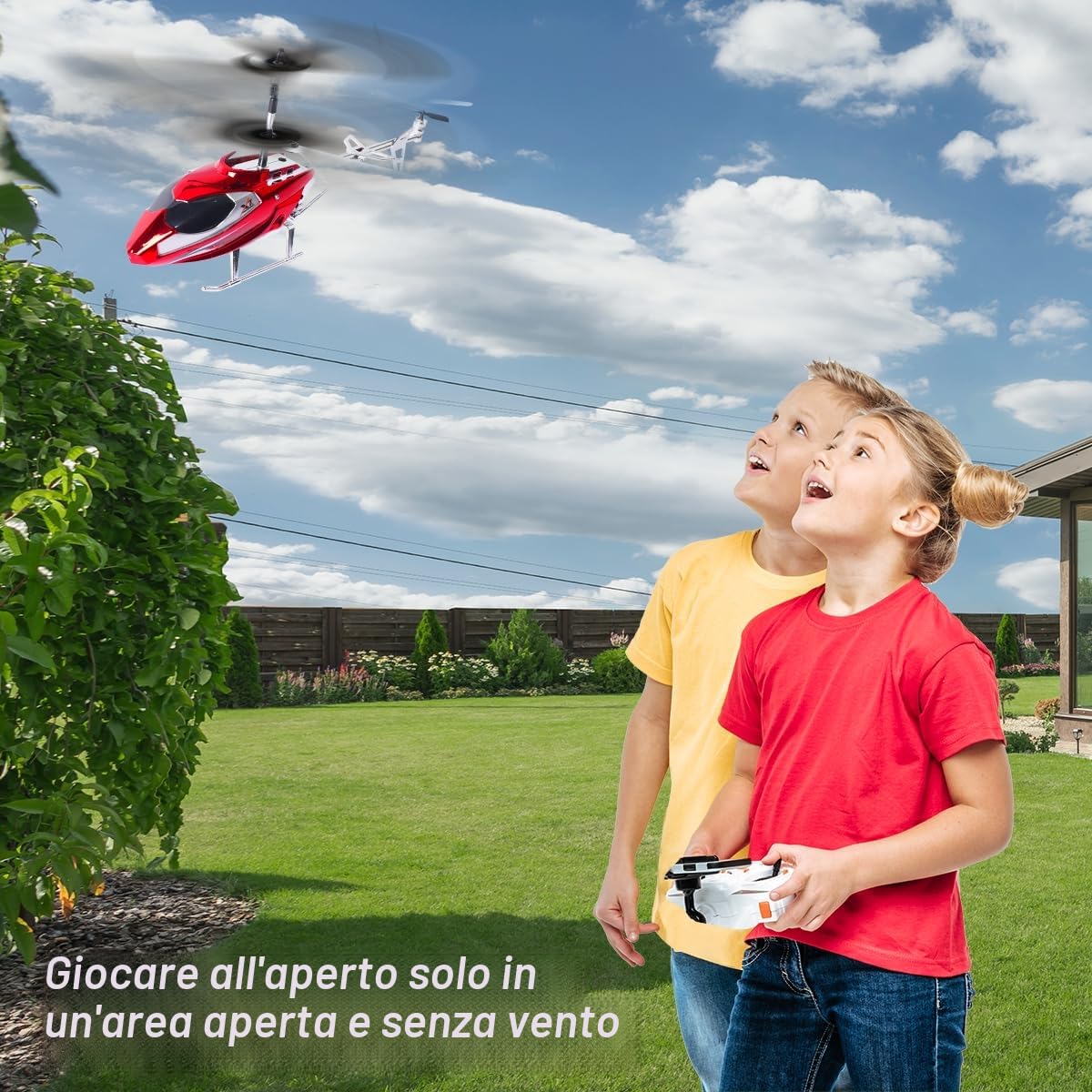 VATOS Elicottero RC Elicottero telecomandato 2.4G con luce LED, altezza fissa, decollo con un solo tasto, aerei RC per interni festival per ragazzi ragazze